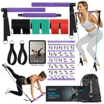 Goocrun Portable Pilates Bar Kit With Resistance Bands For Standard - Purple. Fixed Price $28.74.