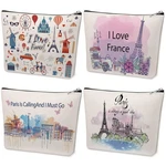 4 Pack France Paris Makeup Bags For Women Travel Gifts Canvas Ba.... Fixed Price $10.76.