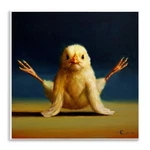 Stupell Industries Yoga Chicks Firefly Pose Funny Farm Animal Painting, Desig.... Fixed Price $24.60.