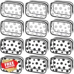 Kacctyen 12 Pcs Clear Volleyball Makeup Bags Pvc Travel Pouch. Fixed Price $71.99.