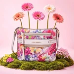 Dana Buchman Spring Lily Floral Crossbody Bag Multi-color Zipper Pockets. Fixed Price $24.99.