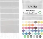 Cacala Lightweight And Thin Turkish Beach Towel 100% Cotton Sand-free Quick-. Fixed Price $34.79.