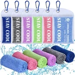 Pleneal Cooling Towels - 40"x12", Light Blue/purple/dark Blue/pink/green/grey. Fixed Price $14.76.