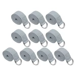 10pcs 6 Feet Cotton Yoga Strap Belt Stretch Bands With D-ring Buckle, Light Grey. Fixed Price $29.34.