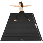 Foldable Yoga Mat 48 X 72 1/3 Thick Anti Slip Exercise Black Feetlu Large. Fixed Price $179.99.