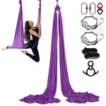 Vevor Aerial Silk Yoga Swing Set 8.7 Yards Hammock Trapeze Inversion Fly Purple. Fixed Price $65.99.