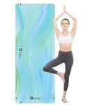 Sportneer Yoga Mat - 72 X 26 4mm Thick Extra Long & Wide Non Slip Blue/green. Fixed Price $17.96.