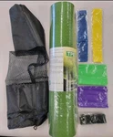 2'x6' Tpe Pilates Yoga Mat Set Non Slip 1/4" Mesh Bag Strap 4 Resistance Bands. Fixed Price $25.98.