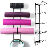 Mrzzata 5-tiers Yoga Mat Holder Wall Mount Metal Storage Rack For Mats Wheels Fo. Fixed Price $49.87.
