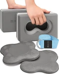 Deep-zen Yoga Blocks Wrist Support; 2 Pack With Knee Pads And Strap. Fixed Price $44.15.