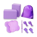 Yoga Blocks Set With Knee Pads, Strap, Massage Roller, Socks & Gym Bag. Fixed Price $36.79.