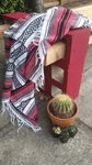 #11 Pink Gray Mexican Falsa Blanket Great Beach Picnic Yoga Open Road Bed Throw. Fixed Price $15.99.