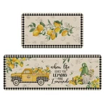 Lemon Kitchen Mat Set Of 2, Fruit Rug Mats Non-slip Washable Ki.... Fixed Price $19.71.