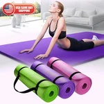 Extra Thick 10mm Exercise Yoga Pilates Mat Gym Fitness Nbr 72"x 24" W/ Bag Strap. Fixed Price $26.00.