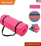 1/2-inch Extra Thick High-density Anti-tear Yoga Mat With Carry Strap - Pink. Fixed Price $75.99.