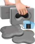 Yoga Blocks Wrist Support; 2 Pack With Knee L, Grey. Fixed Price $60.99.