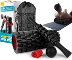 5 In1 Foam Roller Set For Deep Tissue Muscle Massage, High Density Pure Black. Fixed Price $62.09.