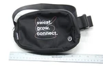 Lululemon Athletica Everywhere Belt Bag Black 7.5 X 5 2" "sweat Grow Connect". Fixed Price $22.50.