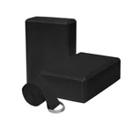 Mune Eva Yoga Block High Density Black Set Of 2 And Resistance Strap. Fixed Price $19.95.