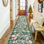 Carpet Runners For Hallway 20 Ft: 3x20 Extra Long Scalloped Floral Washable N.... Fixed Price $120.00.