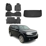 Omac Custom Floor Mats & Cargo Liners For Honda Pilot 2009-2015 Black 5 Pcs. Fixed Price $215.97.