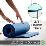 Gaiam Extra Thick 10mm Yoga Black Fitness Mat Non-slip New W/ Carry Strap. Fixed Price $19.99.
