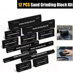 Hand Sanding Block Set Of 12,psa Base Auto Body Kit Flexible Black. Fixed Price $23.99.