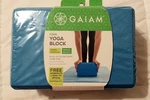 New - Gaiam Foam Yoga Block Lightweight Non-slip 9" X 6" 4" Blue Block.. Fixed Price $6.73.