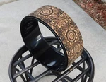 Cork Yoga Wheel By Design Lab (12.6 Diameter), Mandala Black, New. Fixed Price $45.00.