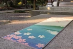 Ikehiko Japanese Tatami Yoga Mat - Sakura & Mt. Fuji Design 60? 180cm. Fixed Price $142.39.