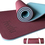 Feetlu Extra Thick Exercise Yoga Mat 72" X 24" 2/5", Dark Red & Blue Gray. Fixed Price $85.99.