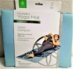 Gaiam Foldable Yoga Mat Super Compact Ultra Lightweight Icy Paisley Brand New. Fixed Price $15.99.
