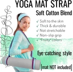 Teceum Yoga Mat Strap Adjustable Holder Sling - 64 In, Mixed Blueberry. Fixed Price $6.99.