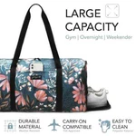 Jadyn 22" Women's Large Travel Duffel Bag Shoe Pocket Shoulder Strap Floral. Fixed Price $44.99.