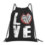 Love Volleyball Unisex Drawstring Backpack Bag Sport Gym Travel Swim Sackpack. Fixed Price $20.69.