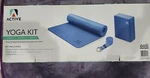 New Active Yoga Kit Includes Slip Resistant Mat, Block And Strap. Fixed Price $29.99.