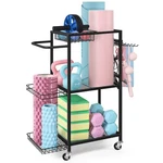 Liantral Yoga Mat Storage Rack - Metal Gym Organizer For Mats, Foam Rollers. Fixed Price $83.89.