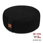 Round Velvet Meditation Pillow D=13"/16" H=5.5" Yoga Bolster 16" Black. Fixed Price $49.16.