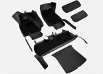 Freesoo For Tesla Model Y Floor Mats Set 9pcs - All Weather Leather Black. Fixed Price $170.99.