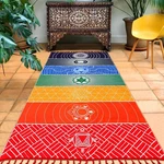 Mexican Yoga Mat Beach Picnic Blanket Chakra Meditation 1pcs Rainbow. Fixed Price $14.64.