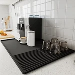 Silicone Coffee Mat With Raised Edges, 20'' X 12'', Bar For Countertops, .... Fixed Price $26.18.