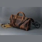 Handmade Leather Duffel Bags Men And Women Full Grain Travel Overnight. Fixed Price $117.99.