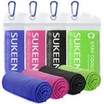 Sukeen 4 Pack Cooling Towels (40"x12"), 40" X 12", Dark Blue/green/black/pink. Fixed Price $29.02.
