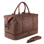 Weekender Overnight Bag Carry On Travel With Shoe Pouch Color Brown. Fixed Price $56.37.