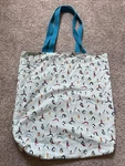 Yoga Tote Bag Gym Reusable Shopping Light Blue Poses Black Cat 13x16 Class Plant. Fixed Price $25.19.