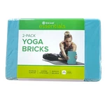 Gaiam Essentials Yoga Blocks 2 Pack Blue Foam Bricks 9x6x3 Support Stretch. Fixed Price $12.99.