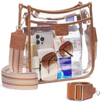3 Pockets Large Clear Bag For Stadium Events With 2 Long Straps Purse Wom.... Fixed Price $38.08.