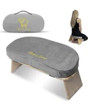 Monk & Llama Kneeling Meditation Bench Foldable Legs Cushion Bamboo. Fixed Price $45.99.