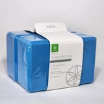 Gaiam Yoga Supportive Foam Block Soft Pilates Meditation Blue 9x6x4 - 2-pack. Fixed Price $24.99.