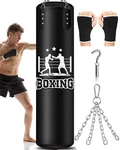 Yorwhin Punching Bag For Adults, 4ft Pu Heavy Boxing Bags With Chain Ceiling .... Fixed Price $42.21.